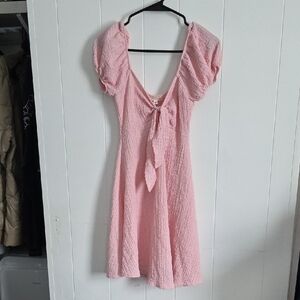 T.J.Maxx Pink Textured Mini Dress